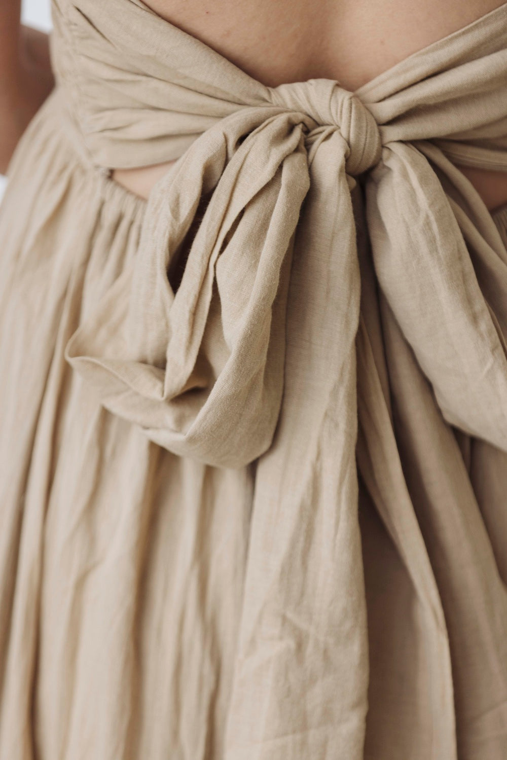Desert Sand Ruffle Tiered Maxi Dress