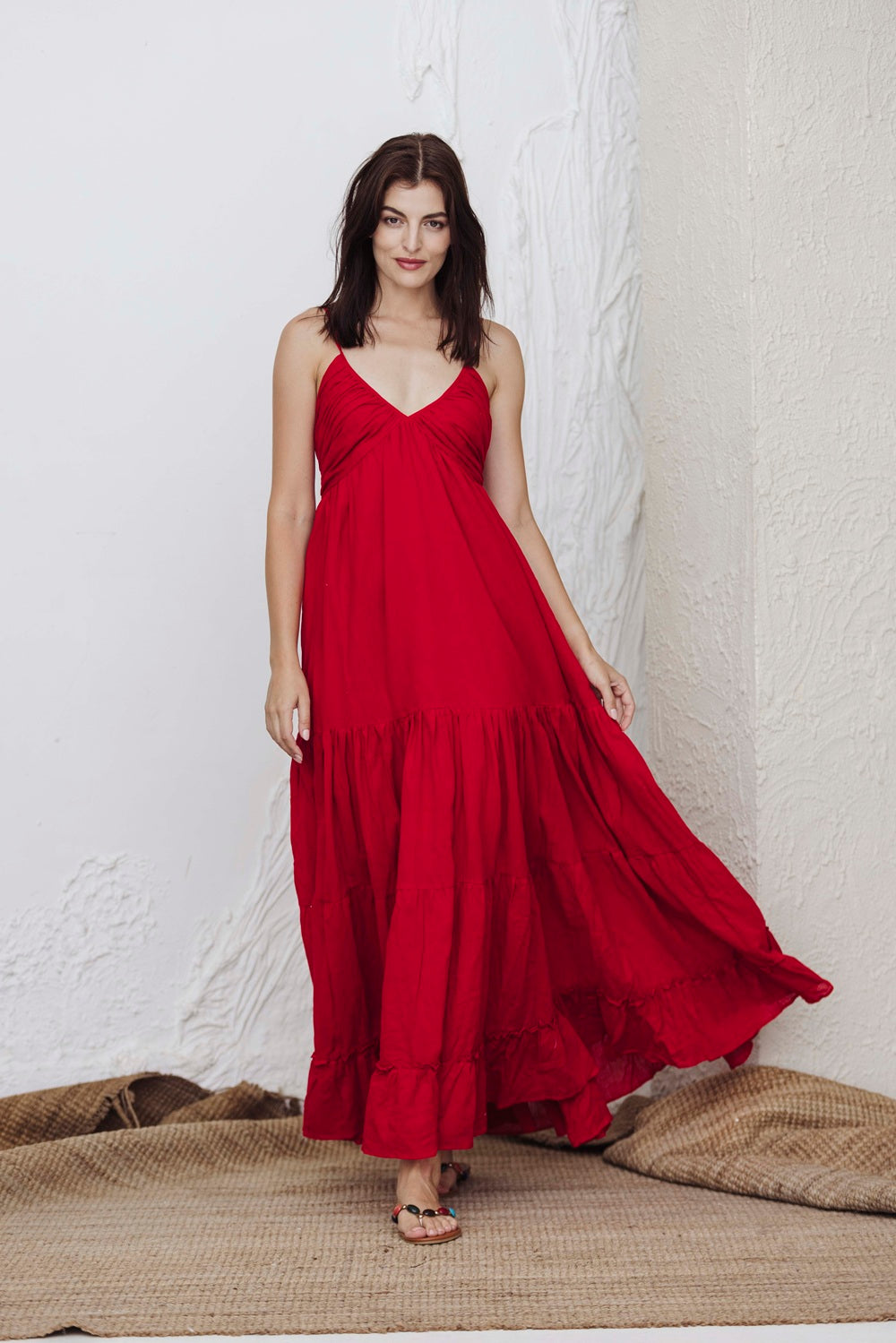 Scarlet Breeze Tiered Maxi Dress