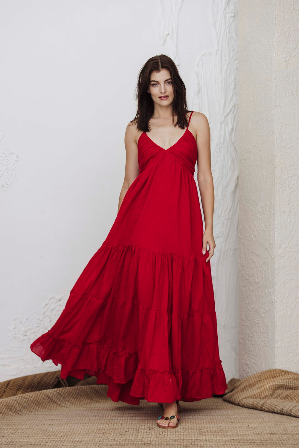 Scarlet Breeze Tiered Maxi Dress