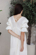 Ivory Grace Ruffle Maxi Dress