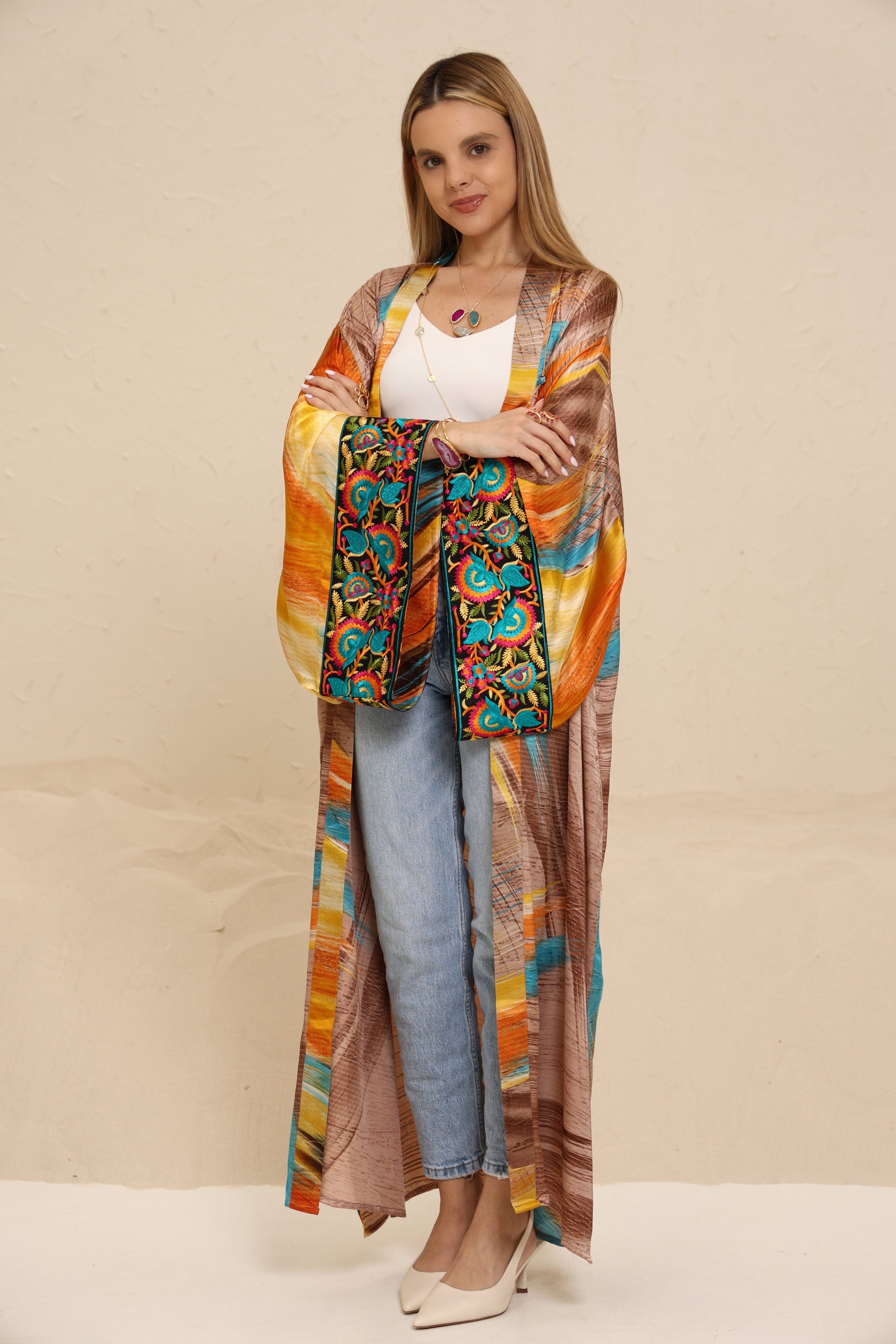 Skye Kimono Brown - Long