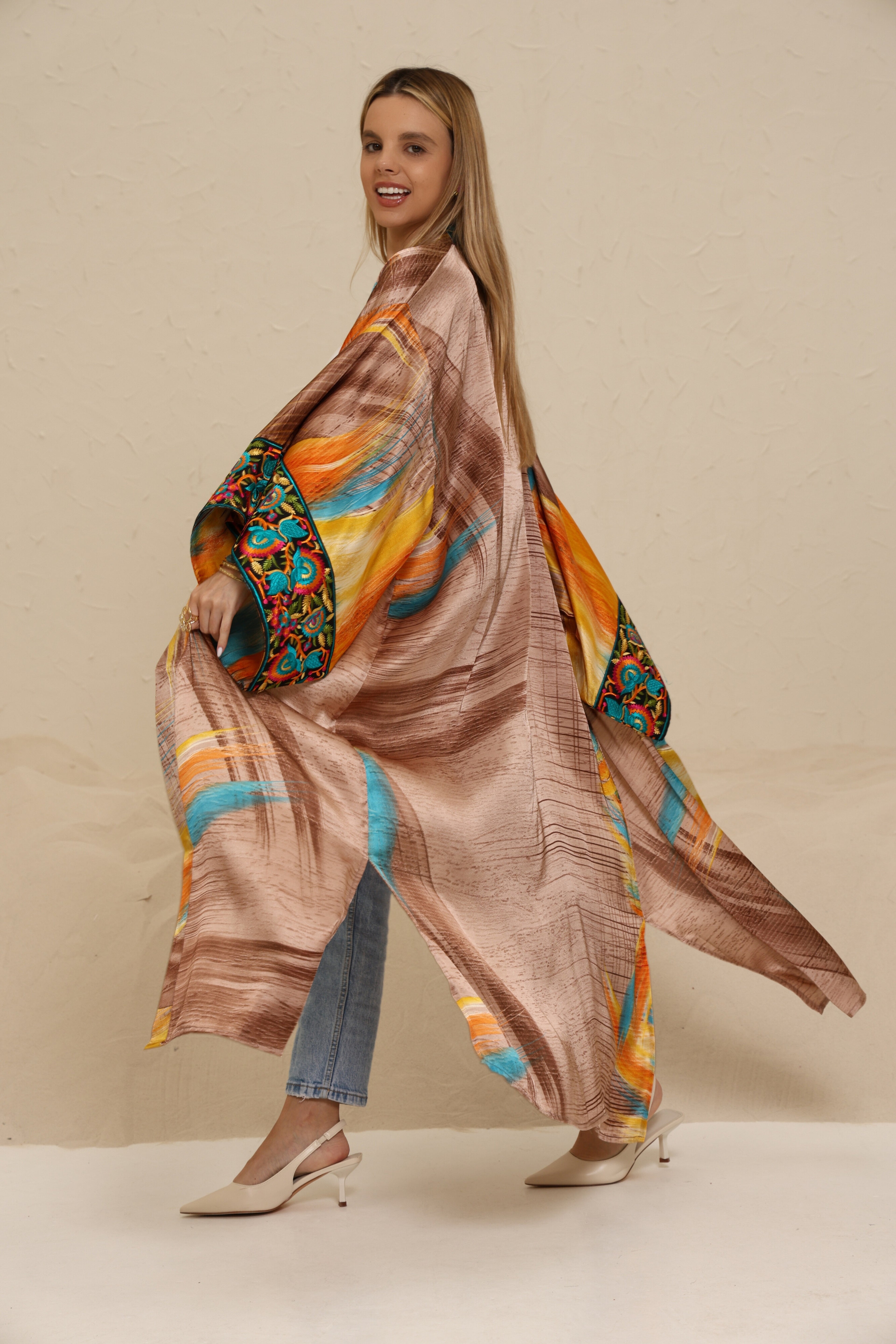 Skye Kimono Brown - Long