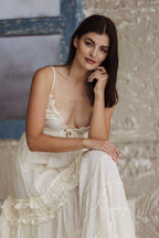 Elegant White Tiered Boho Maxi Dress for Women | Flowy Resort & Summer Vacation Dress