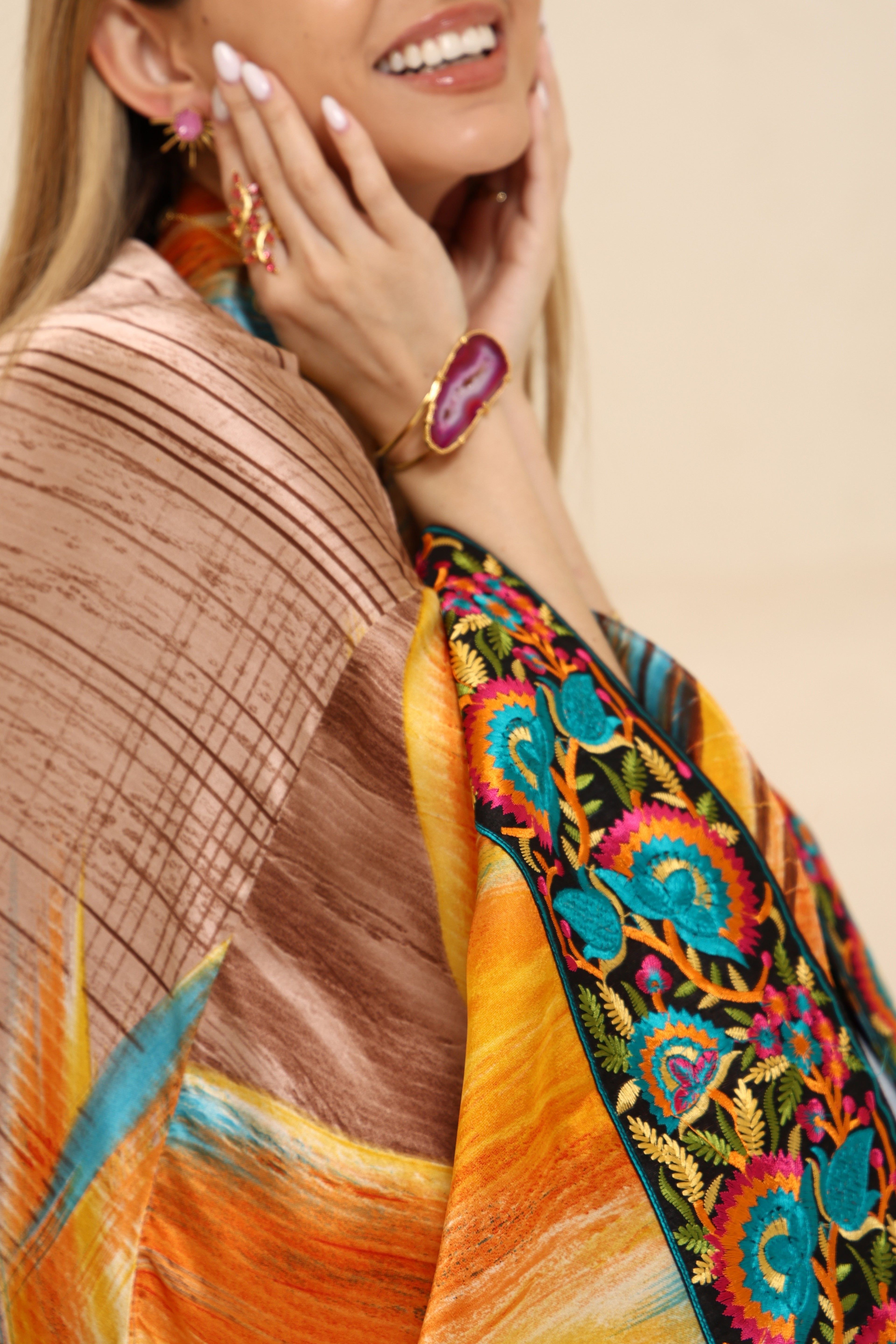 Skye Kimono Brown - Long