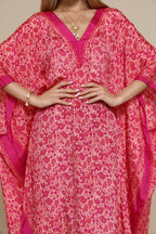 Printed Magenta Kaftan