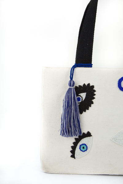Eye Series Tote Bag with Tassel - Atelieruae