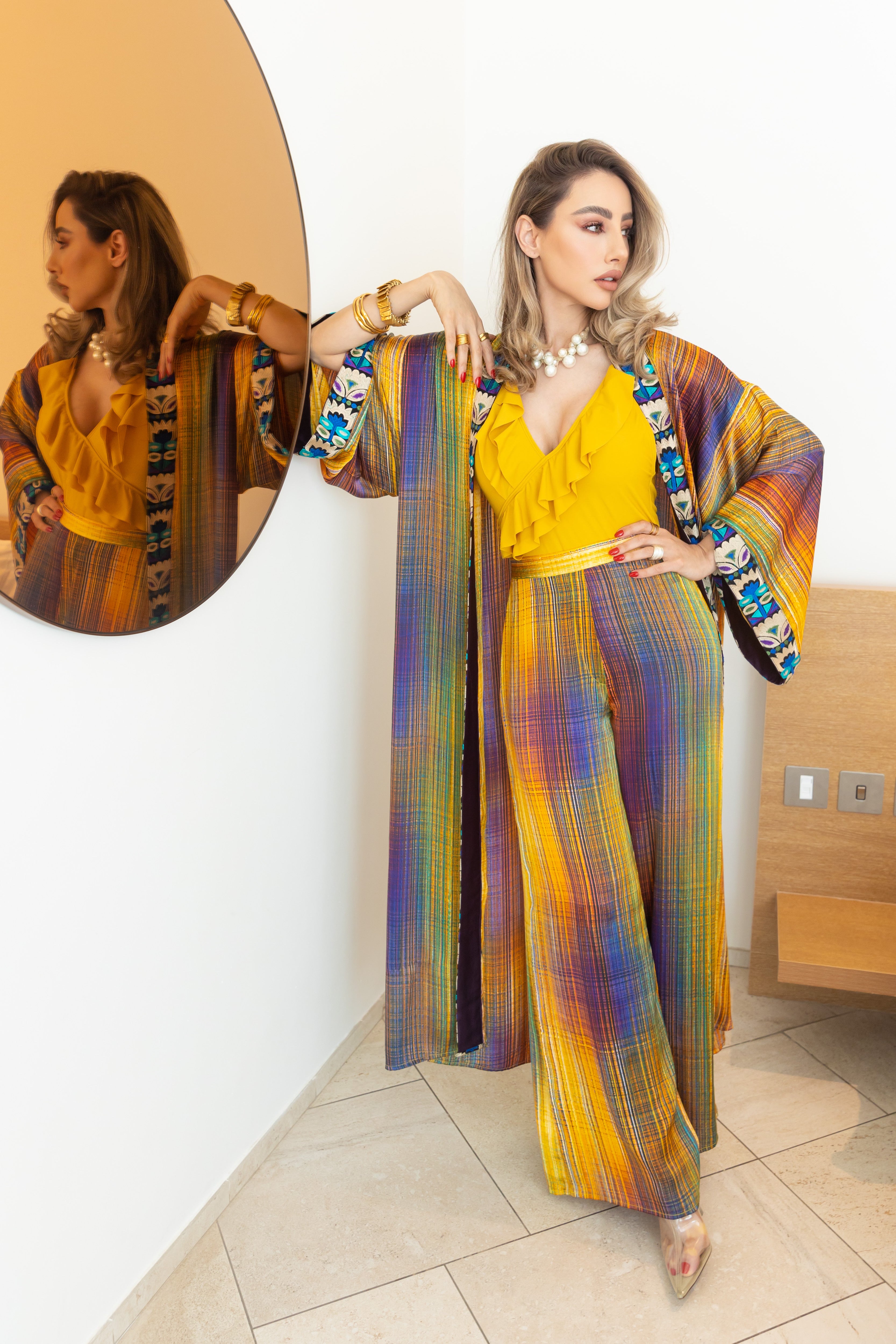 Positano Yellow Kimono - Long