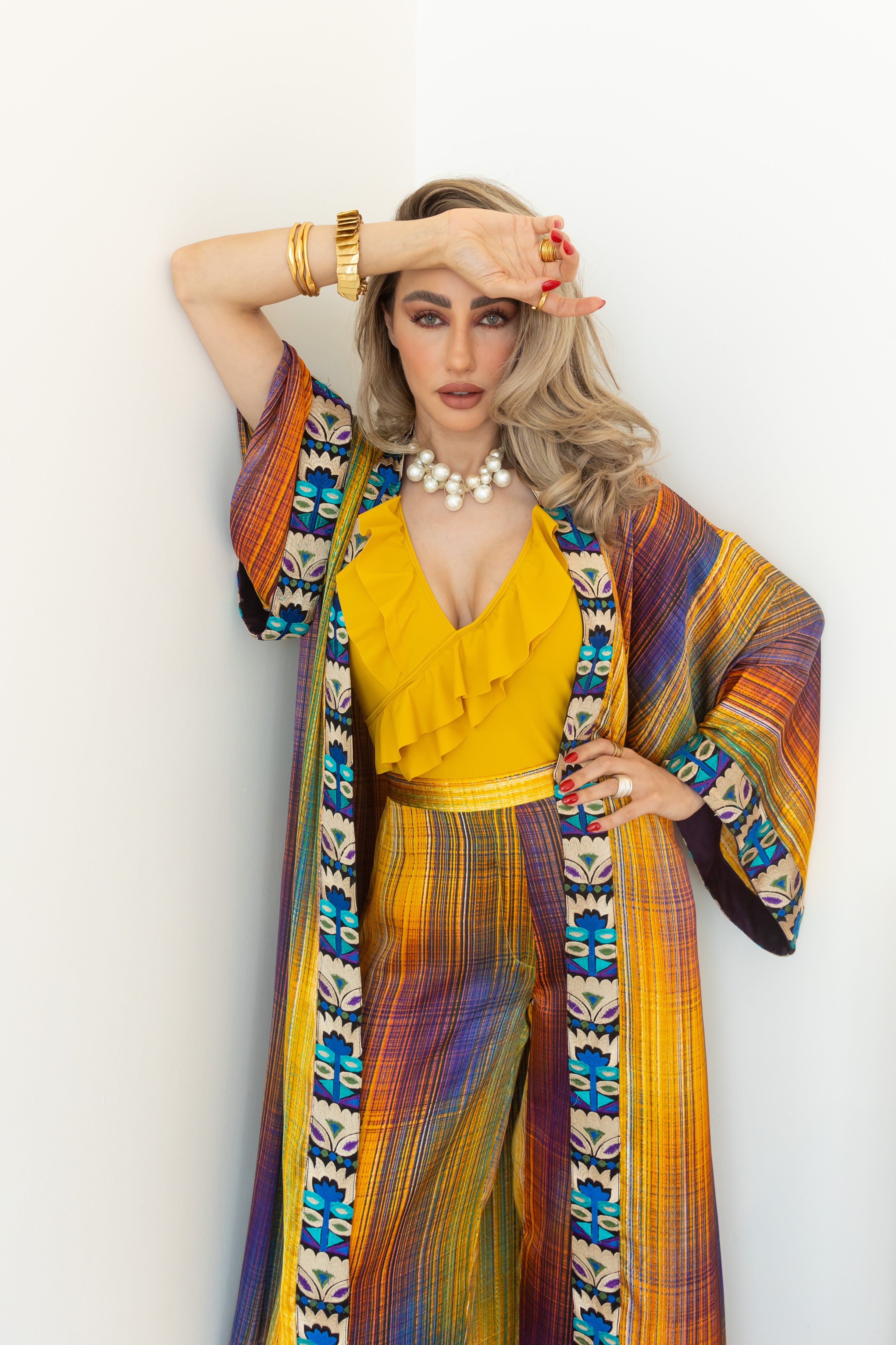 Positano Yellow Kimono - Long